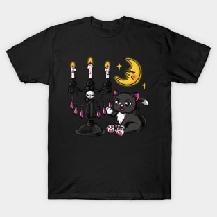 Cat and Candelabra T-Shirt